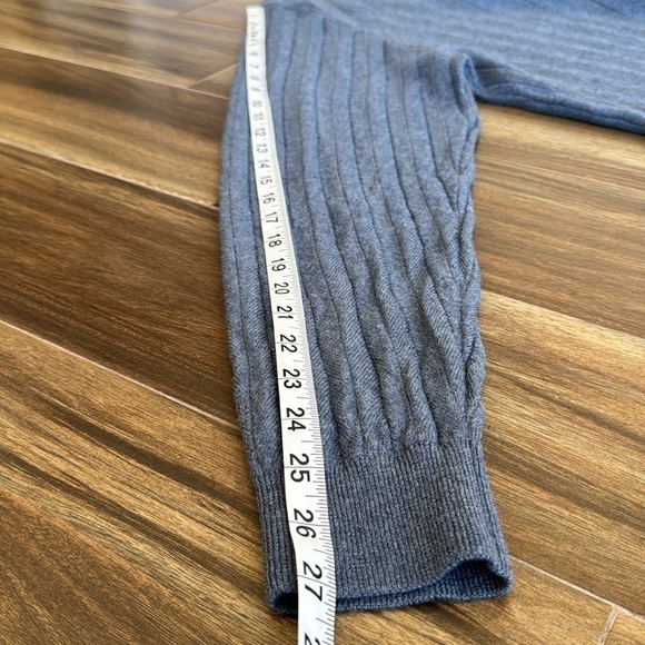 Nordstrom Men’s 100% Extrafine Merino Wool V-Neck Pullover Sweater in Blue, XXL - Picture 7 of 11